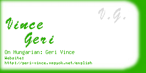 vince geri business card